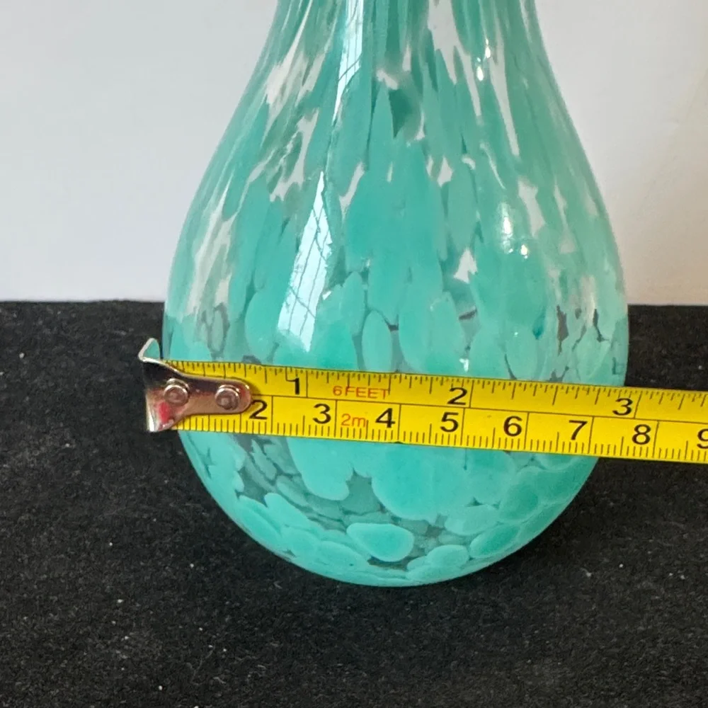 Elegant Turquoise Glass Vase